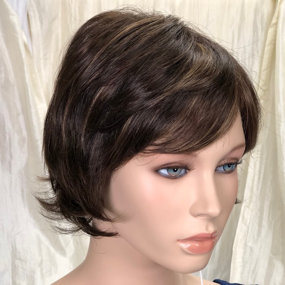 NWT Dark Brown and Honey, Short Pixie Wig - Picture 2 of 8